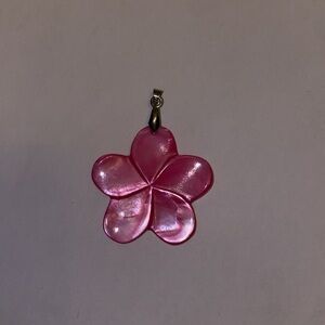 Vintage Flower Pearlescent Shell Pendant